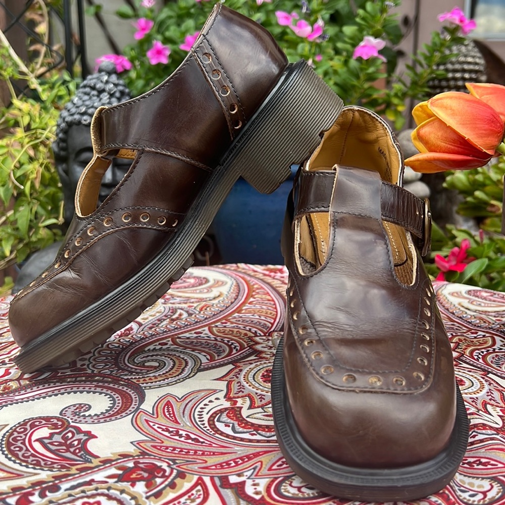 Dr. Martens Brown Leather Flats - Picture 8 of 16